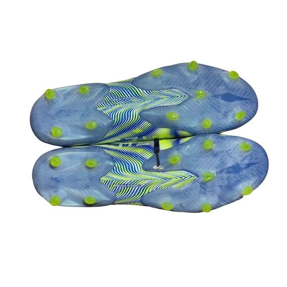 ADIDAS NEMEZIZ .1  SG  SOFT GR  CLEATS BLUE NEON GREEN FW7421 MENS SIZE 13 - Picture 5 of 6